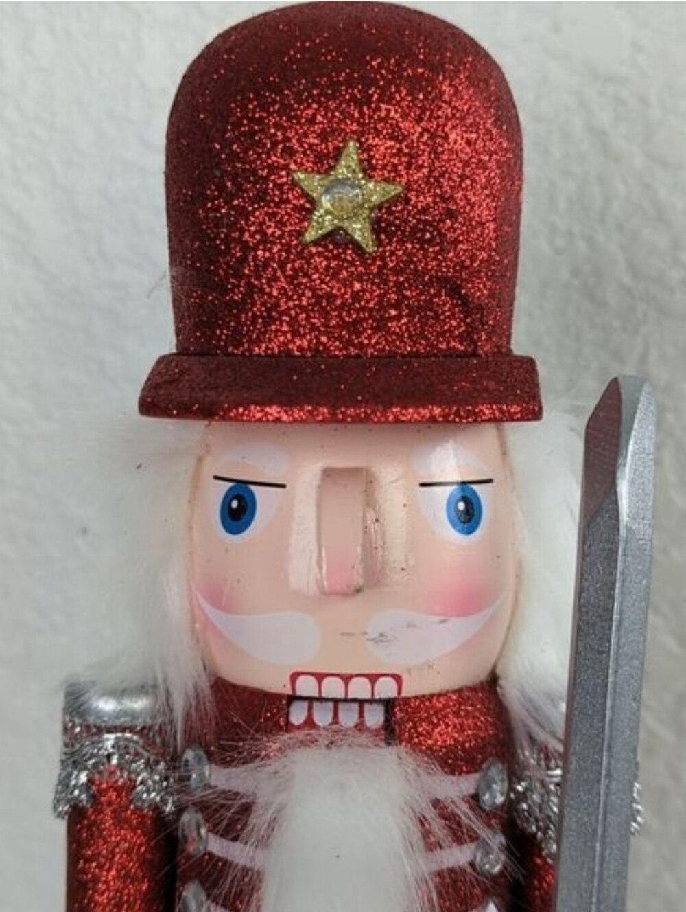 14" Wooden Nutcracker Glittering Soldier Santa Claus! Price Firm! - Picture 2 of 15